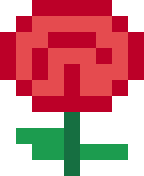 小さいバラのドット絵