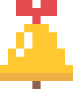小さいクリスマスベルのドット絵