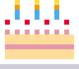 バースデーケーキのドット絵