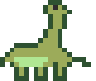 ブラキオサウルスのドット絵