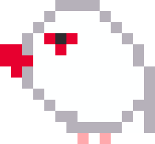 白文鳥のドット絵