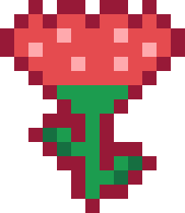 カーネーションのドット絵