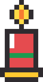 クリスマスキャンドルのドット絵
