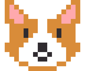 コーギーのドット絵