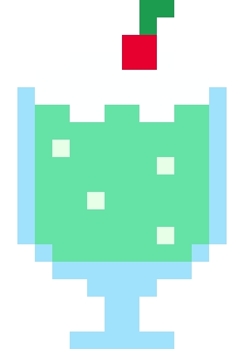 メロンクリームソーダのドット絵