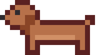 ダックスフンドのドット絵