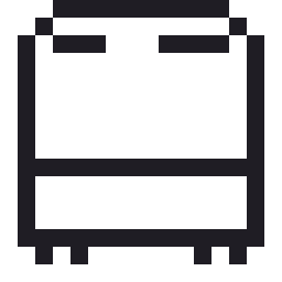 電車のドット絵（白黒）