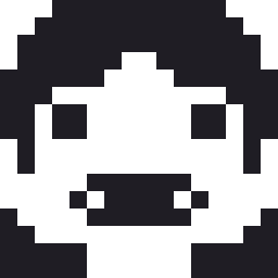 ドラキュラのドット絵（白黒）