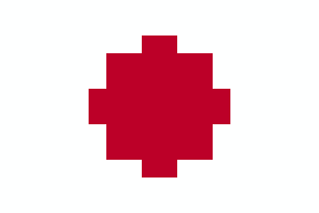 日本の国旗のドット絵