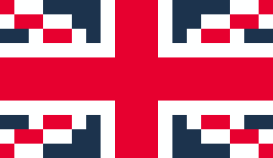 イギリスの国旗のドット絵