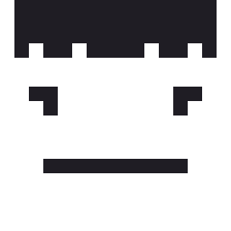 フランケンのドット絵（白黒）