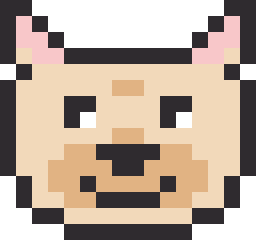 フレンチブルドッグのドット絵