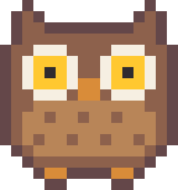 ふくろうのドット絵