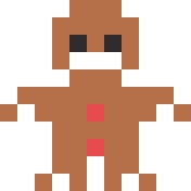 小さいジンジャーブレッドマンのドット絵