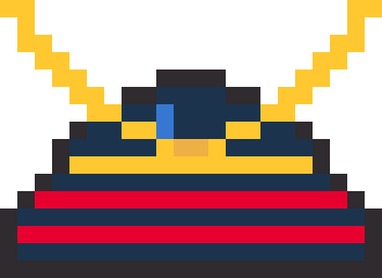 五月人形の兜のドット絵