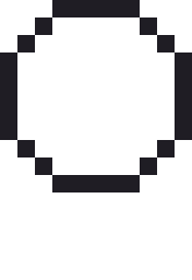 うずまきキャンディのドット絵（白黒）
