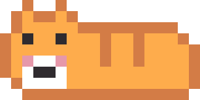 香箱座りのねこのドット絵