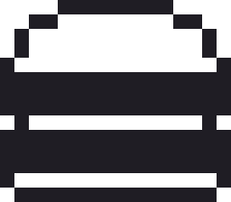 ハンバーガーのドット絵（白黒）