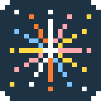 打ち上げ花火のドット絵