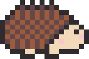 ハリネズミのドット絵