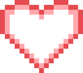 ハートのフレームのドット絵
