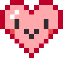 にこにこハートのドット絵