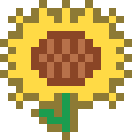 ひまわりのドット絵