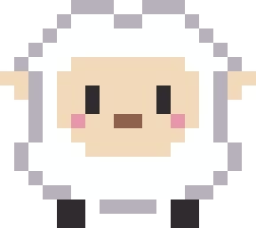 ひつじ（2027年の干支）のドット絵