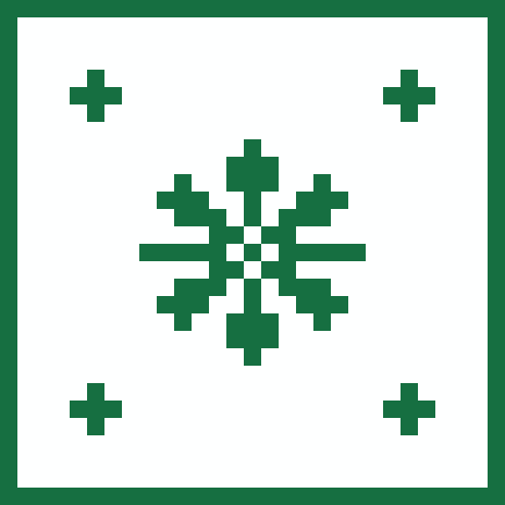 北欧風コースター（お花）のドット絵
