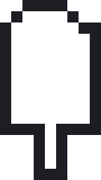 アイスキャンディー（ソーダ）のドット絵（白黒）