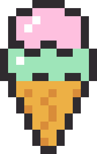 アイスクリームのドット絵