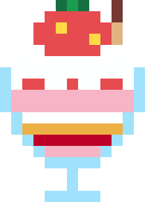 いちごパフェのドット絵