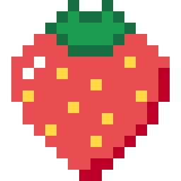 いちごのドット絵（16×16）