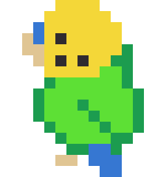 セキセイインコのドット絵