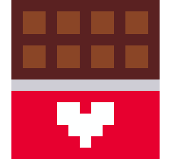 板チョコのドット絵