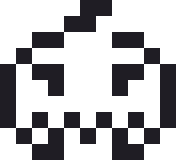 ジャックオランタン（ミニ）のドット絵（白黒）