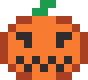 ジャックオランタン（ミニ）のドット絵