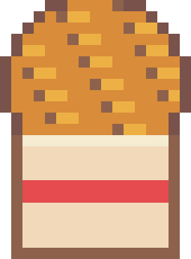 ジーパイ（台湾の大きなからあげ）のドット絵