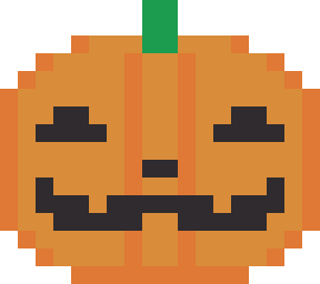 ハロウィンかぼちゃのドット絵