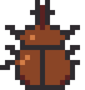 カブトムシのドット絵