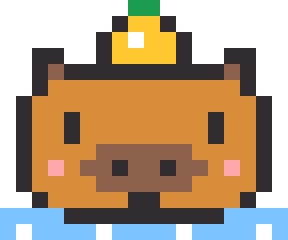柚子湯のカピバラのドット絵