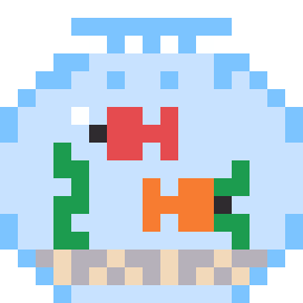 金魚鉢のドット絵