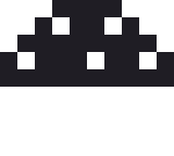 小さいきのこのドット絵（白黒）