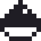 小さい栗のドット絵（白黒）