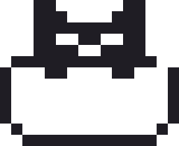 かぼちゃと黒ねこのドット絵（白黒）