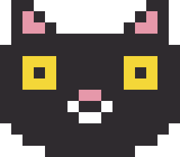 黒ねこのドット絵