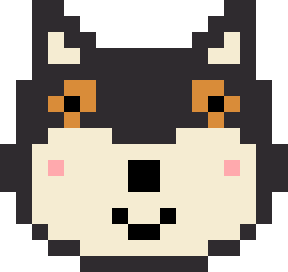 黒柴のドット絵