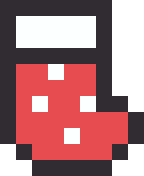 小さいクリスマスのくつしたのドット絵