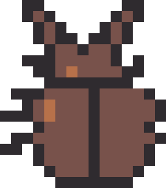クワガタのドット絵
