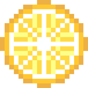 レモンのコースターのドット絵